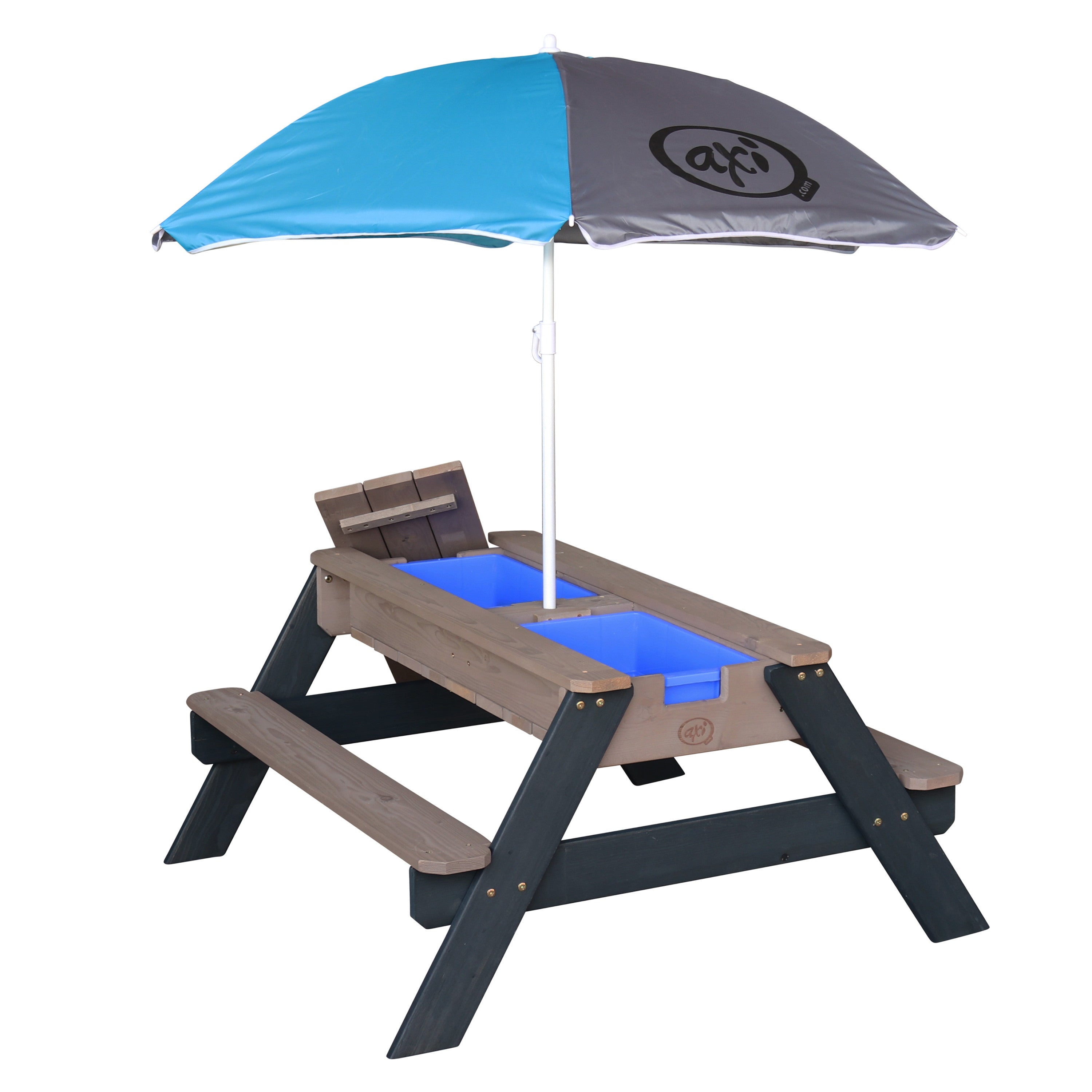 Axi Nick Picnic Table With Sand/water Containers And Umbrella