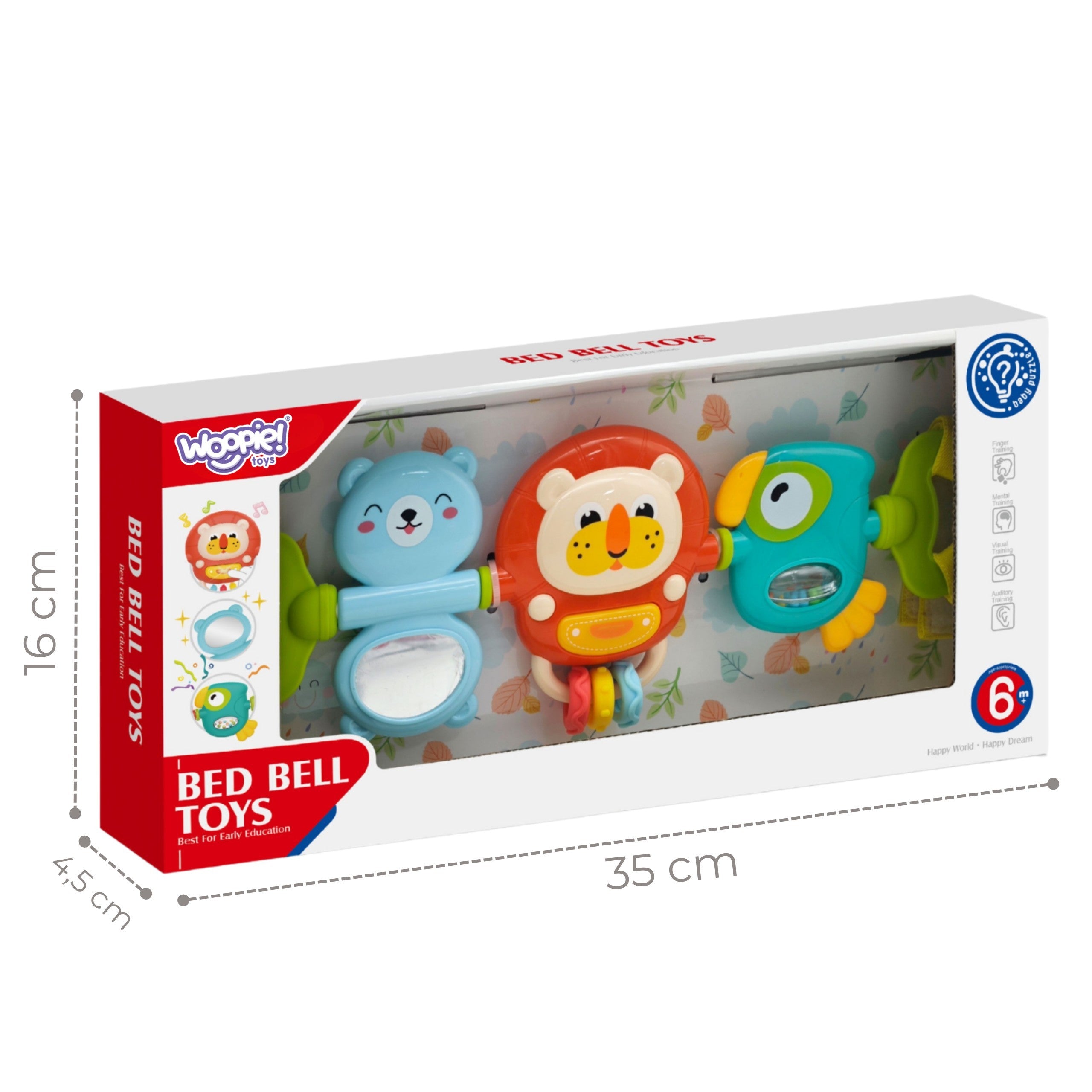Woopie Bébé Poussette Pendentif Berceau Sensoriel Jouant Hochet Miroir 6m+