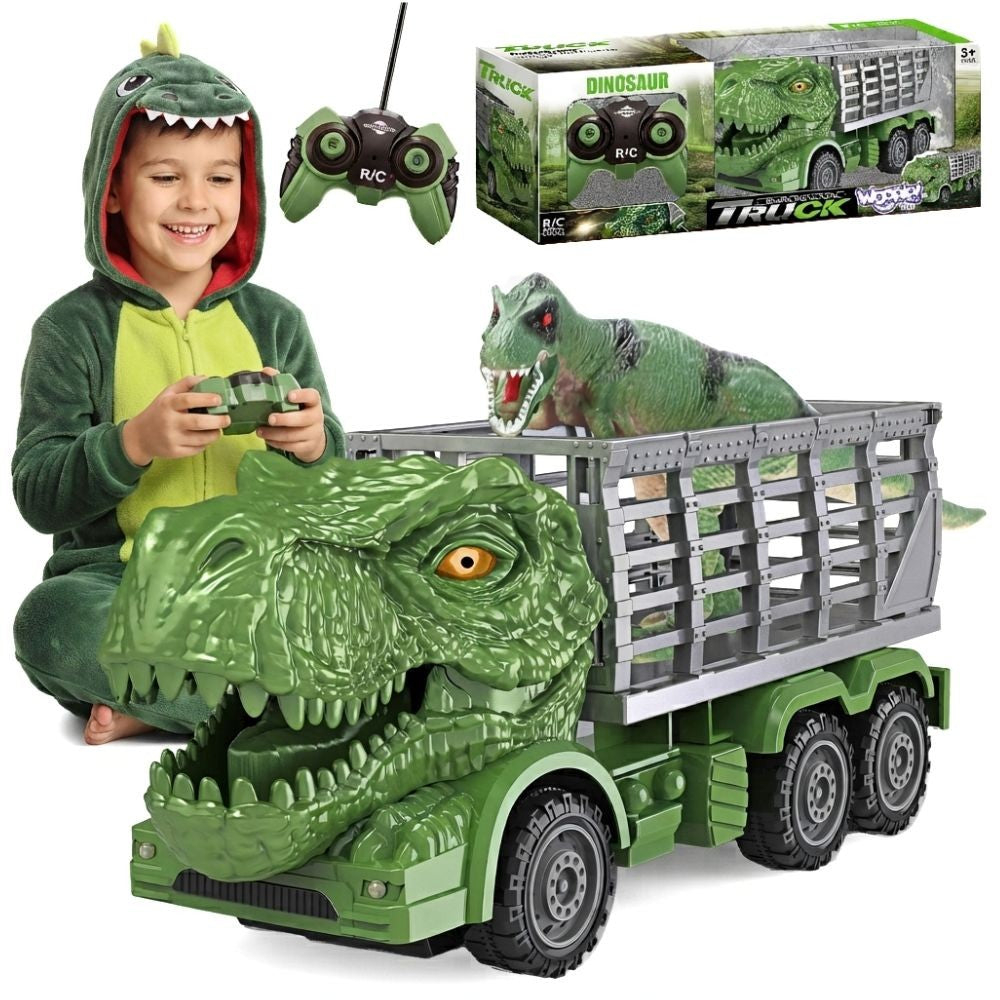 Дистанционно управление Woopie Rc Car Динозавър Зелен + фигура
