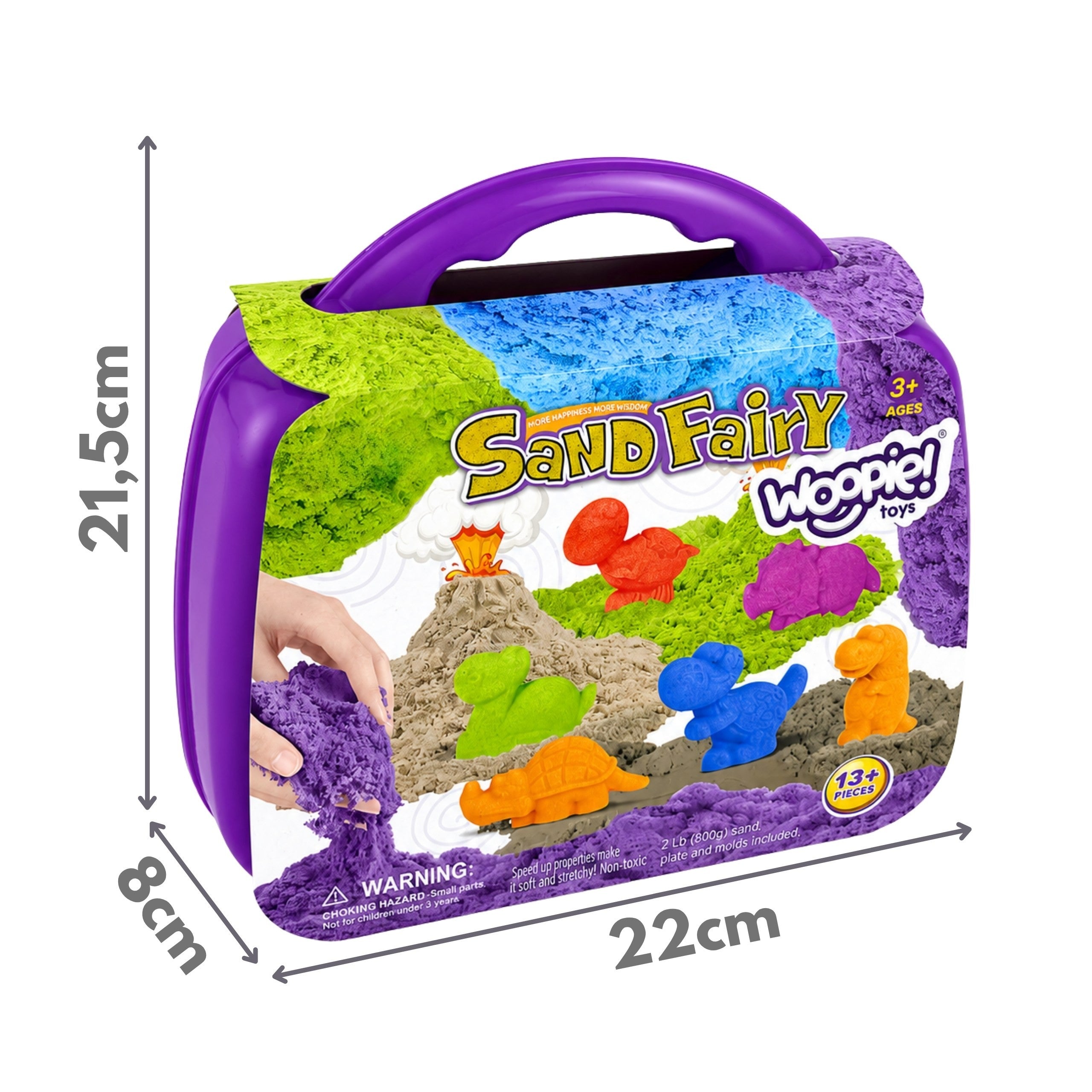 Woopie Kinetic Sand Set Dinosaurs 13 Pcs