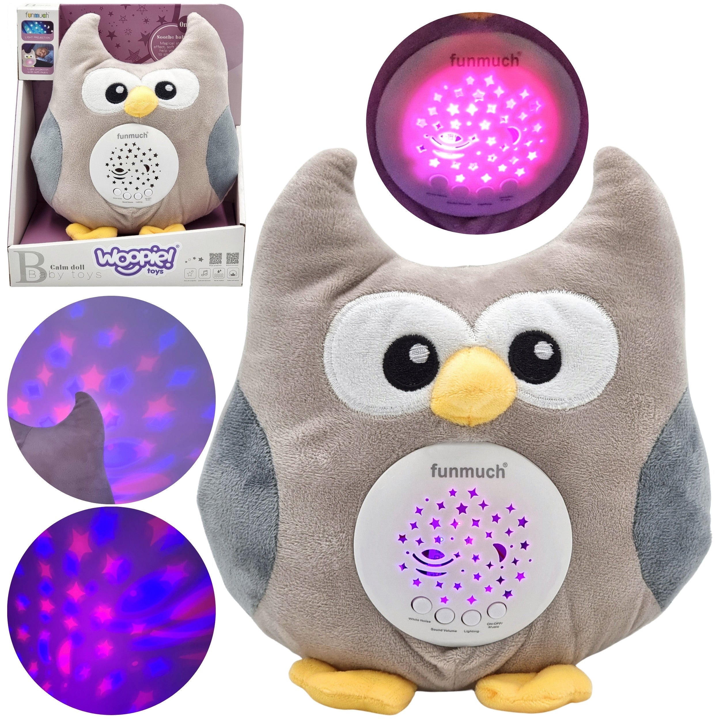 Woopie Baby 2-in-1 Owl Projector - 10 Lullabies