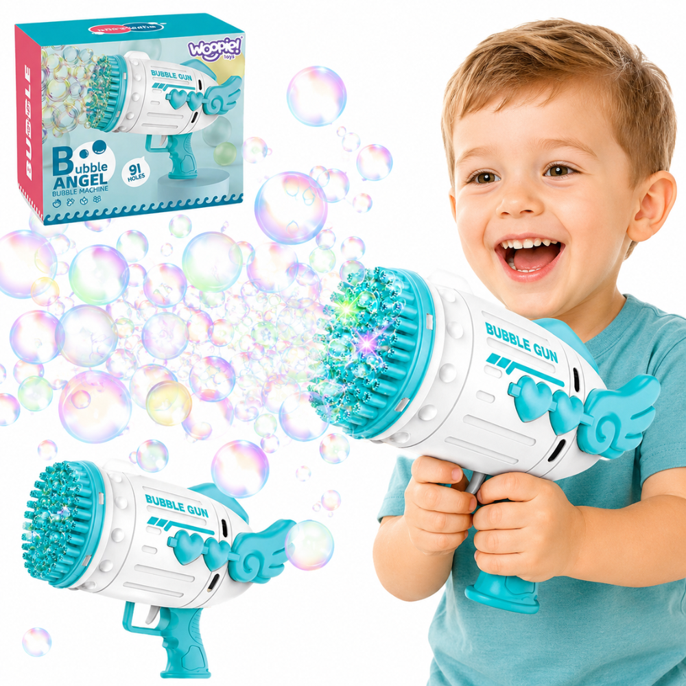Woopie Bubble Gun 91 Holes Blue
