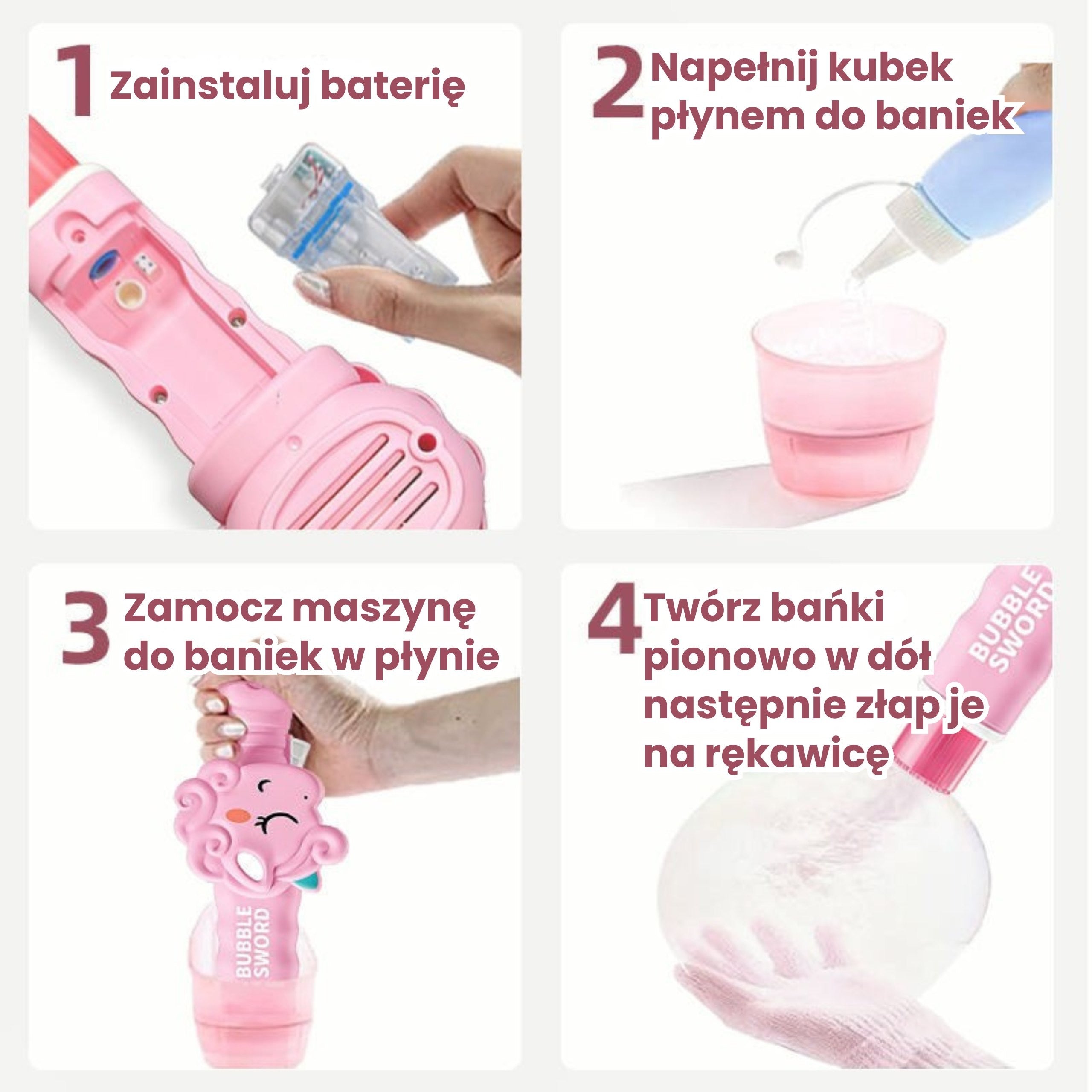 Woopie Magic Bubble Gun mit Rauch-Einhorn-Blasenmaschine