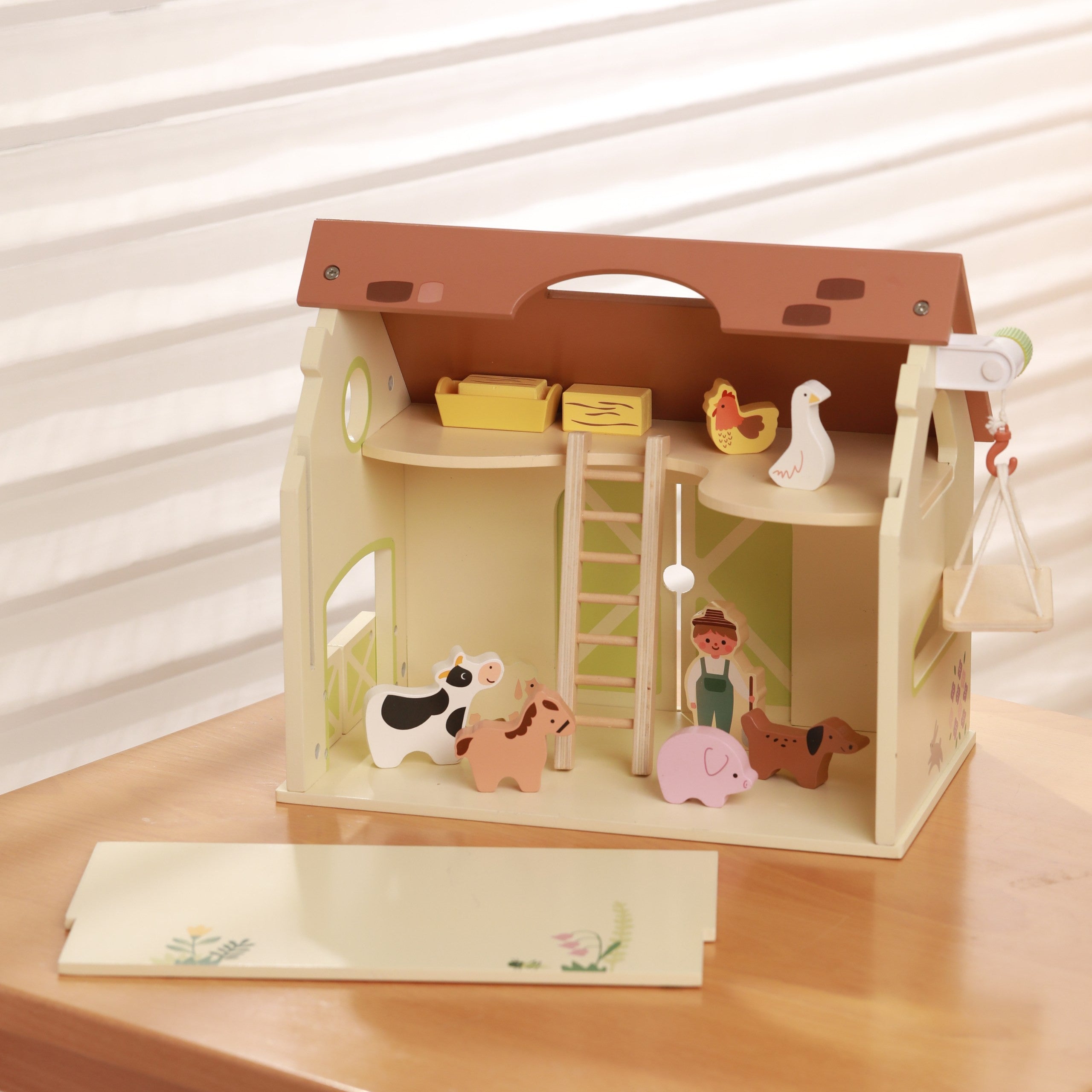 Classic World Wooden Farm House Vintage Figure Set 17 Pcs.