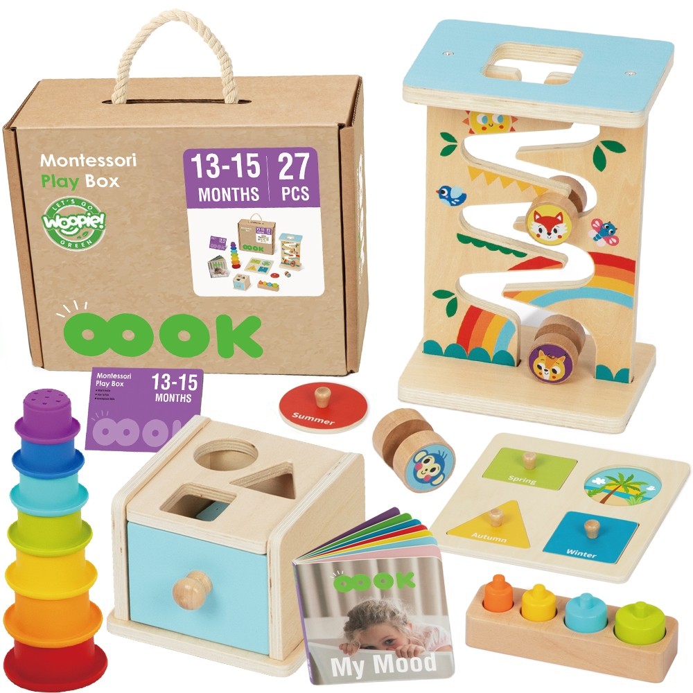 Woopie Green Box 6v1 13-15m Montessori vzdělávací senzorická Fsc