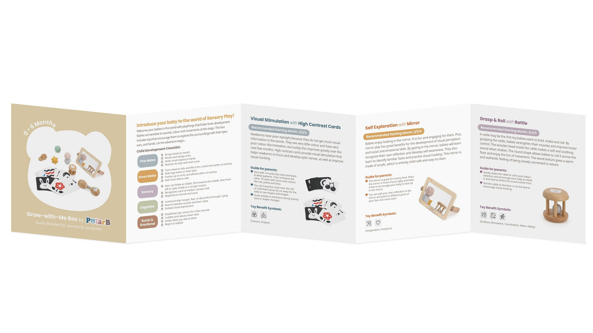 Viga Lernspielzeugbox-Set von der Geburt bis zum 6. Monat
