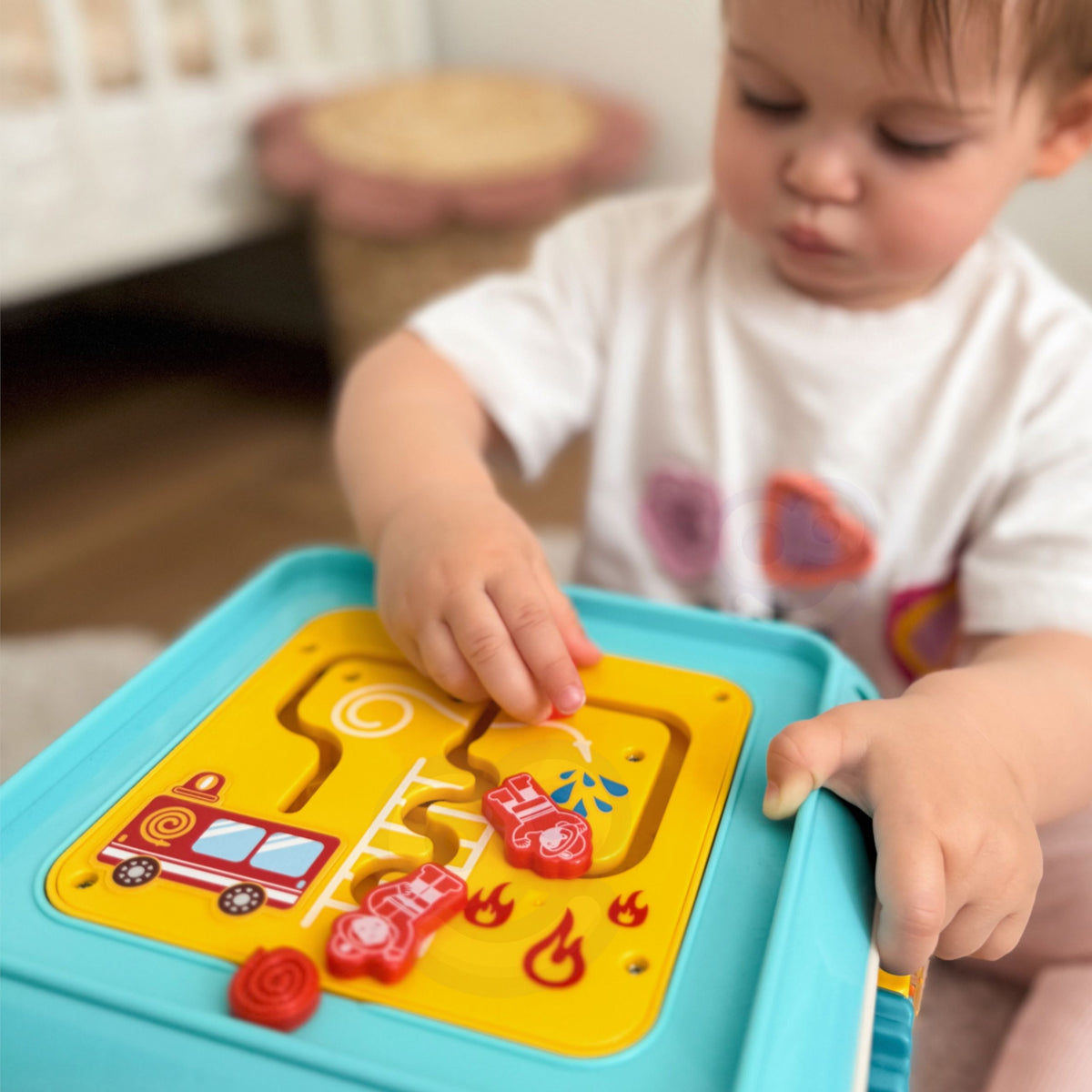 Woopie Baby Multifunktionaler Montessori-Aktivitätswürfel 6-in-1 – ab 18 Monaten