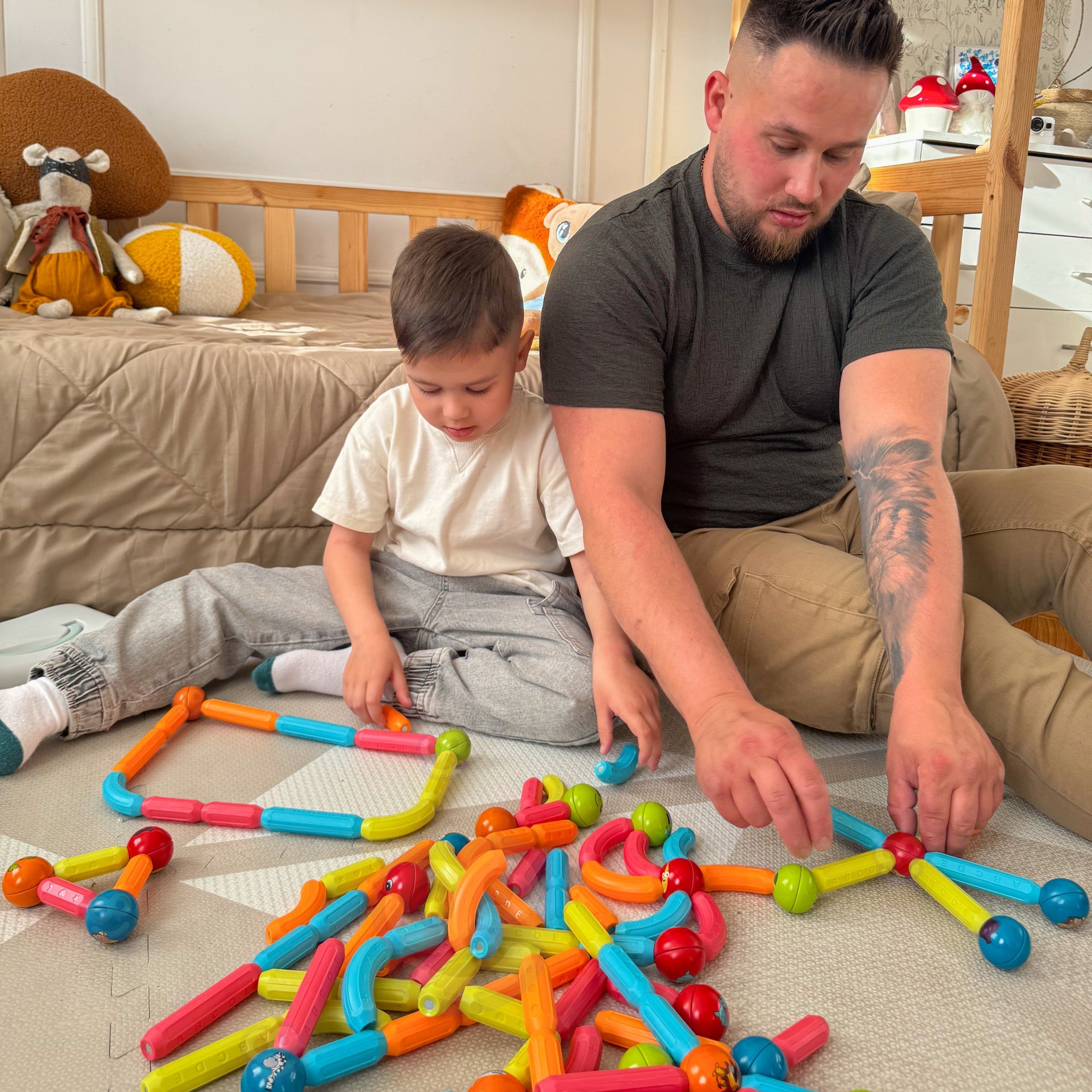 Woopie Magnetic Educational Building Blocks 128 Pcs.