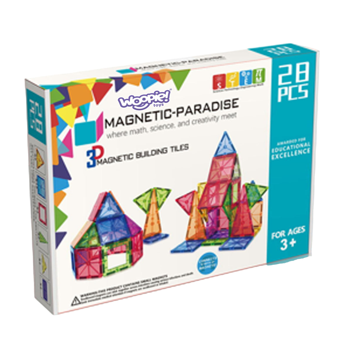 Klocki magnetyczne Montessori Woopie 3d