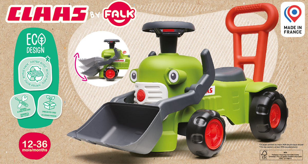 Falk Ride-on Traktor s prívesom a lyžicou