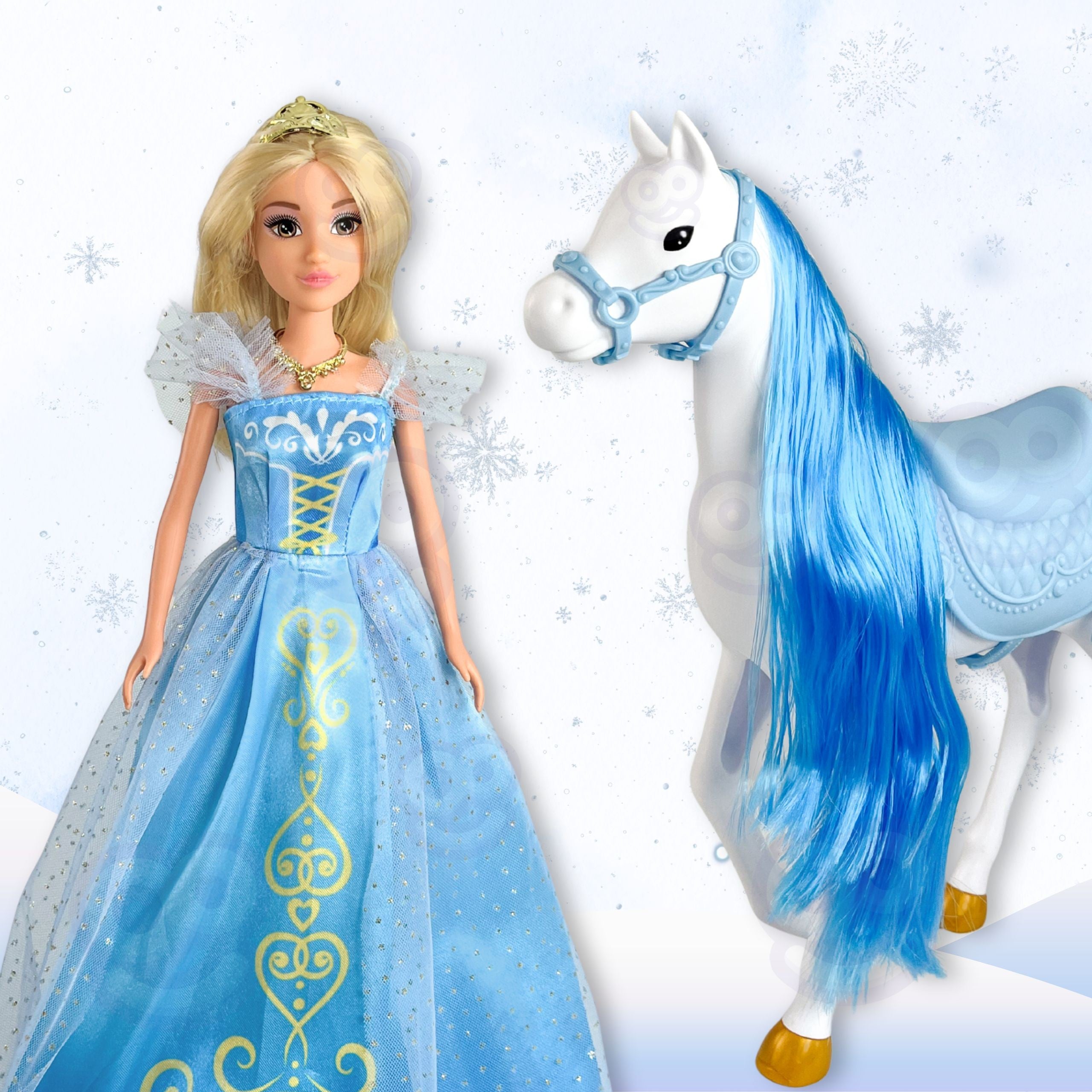 Woopie Royal Ice Princess Lily Doll And Magic Carriage Accessories