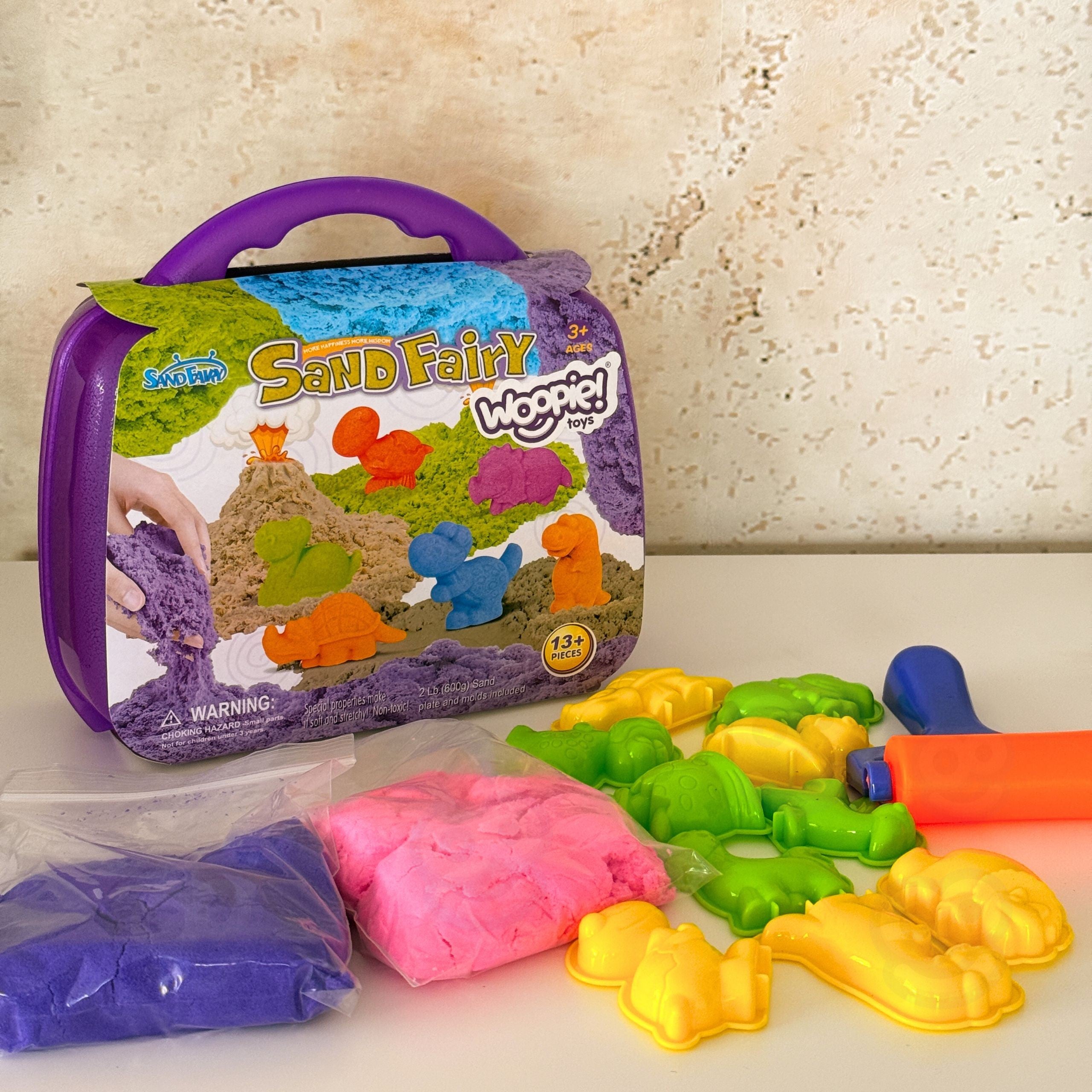Woopie Kinetic Sand Set Dinosaurs 13 Pcs