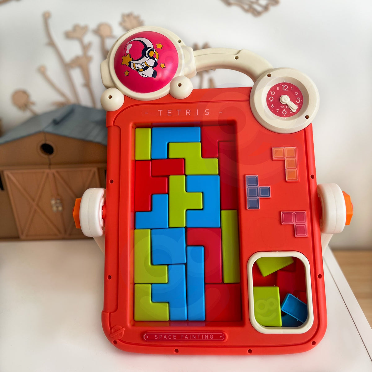 Woopie Dwustronna tablica kreślarska Gra Tetris 2 w 1 Pomarańczowa