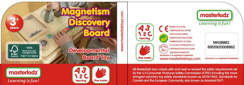 Magnetická vzdelávacia doska Masterkidz Montessori kompas