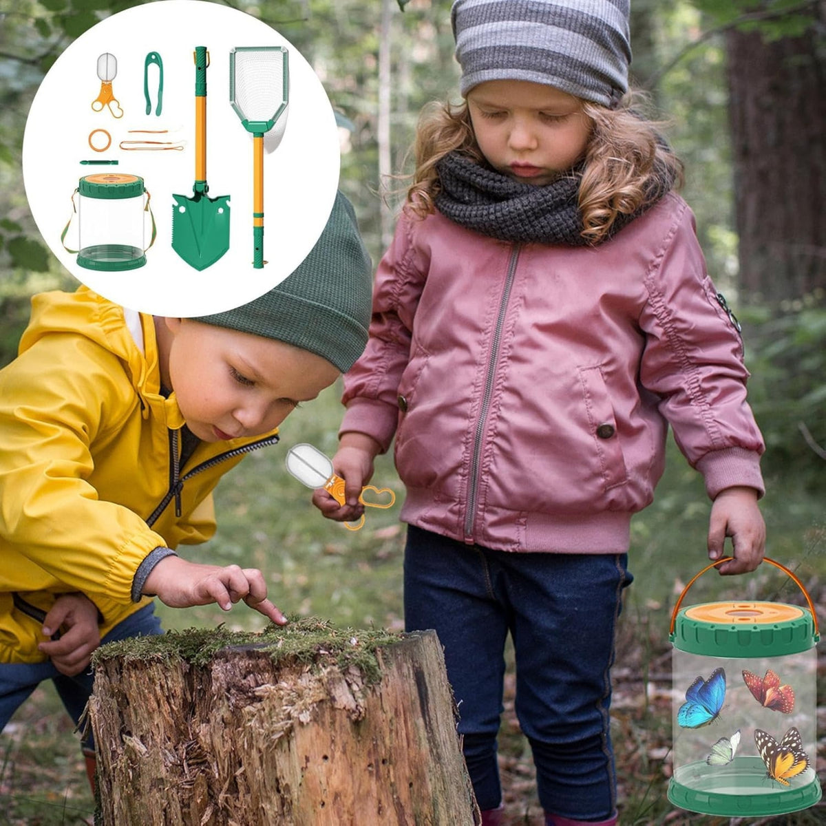Woopie Discovery Little Nature Explorer Set Insect Net Butterfly Fish Container