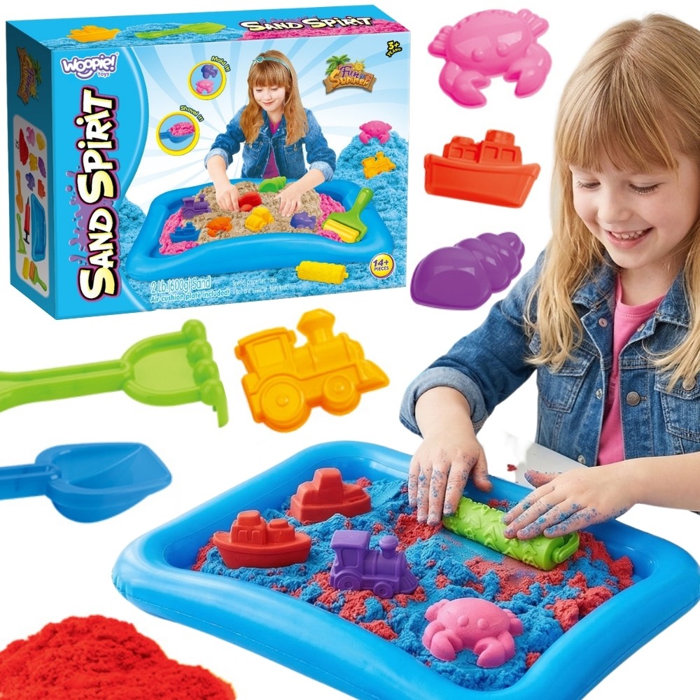 Woopie Kinetic Sand Magic Pool Set Molds Accessories 3+