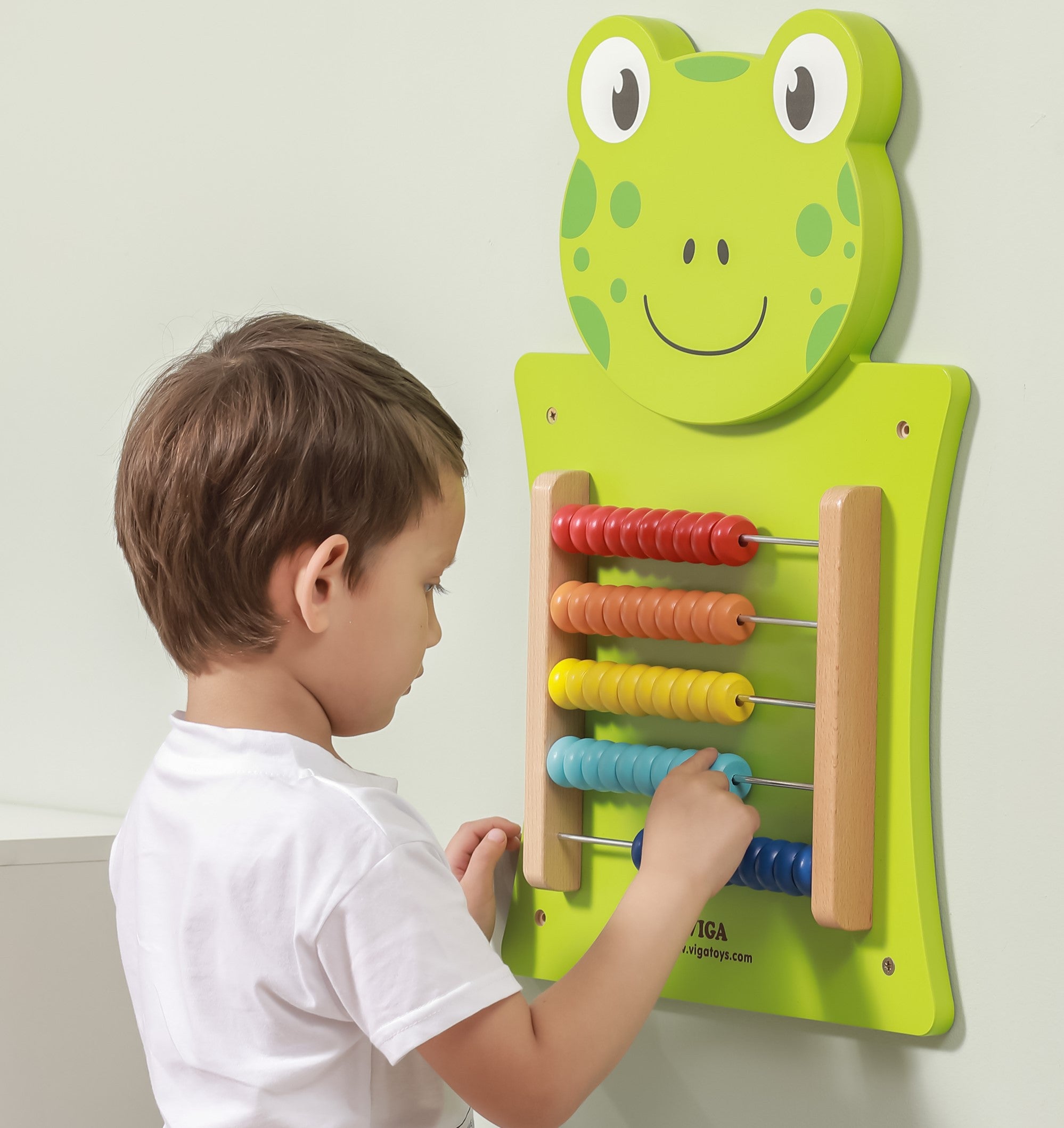 Viga Wooden Manipulative Board Abacus Frog Fsc Montessori Certificate