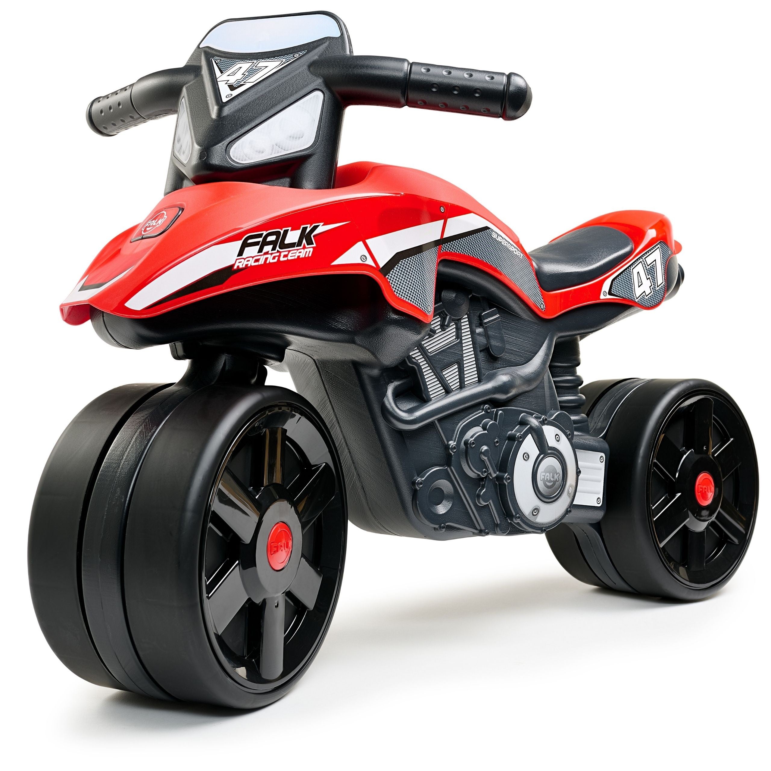 Falk Racing Team Ride-on Motorbike Red Wide Wheels por 2 a 5 anos