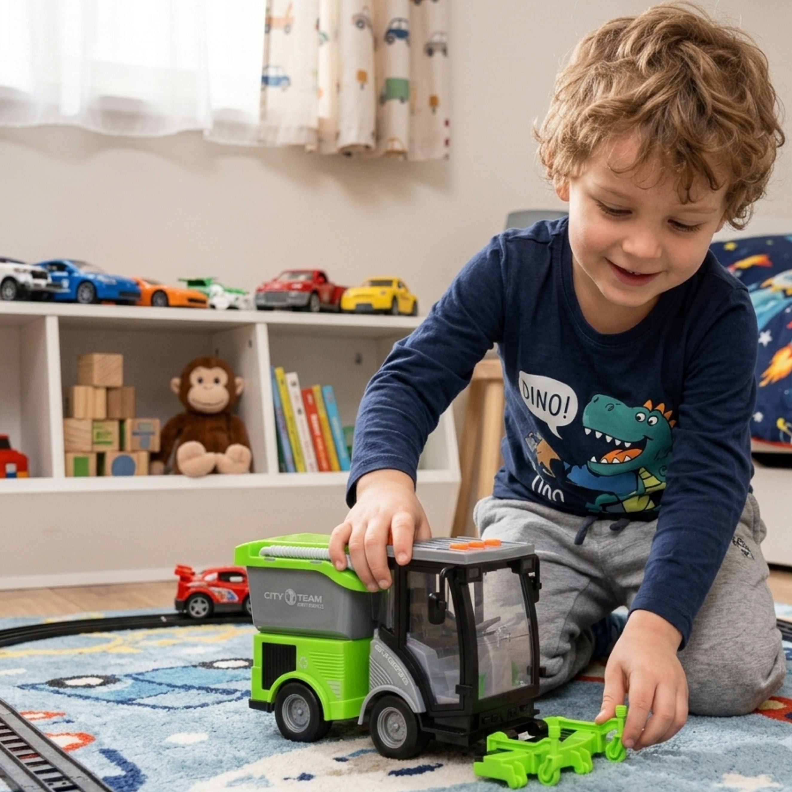 Woopie City Sweeper 1:16 Grüne Sound- und Lichteffekte