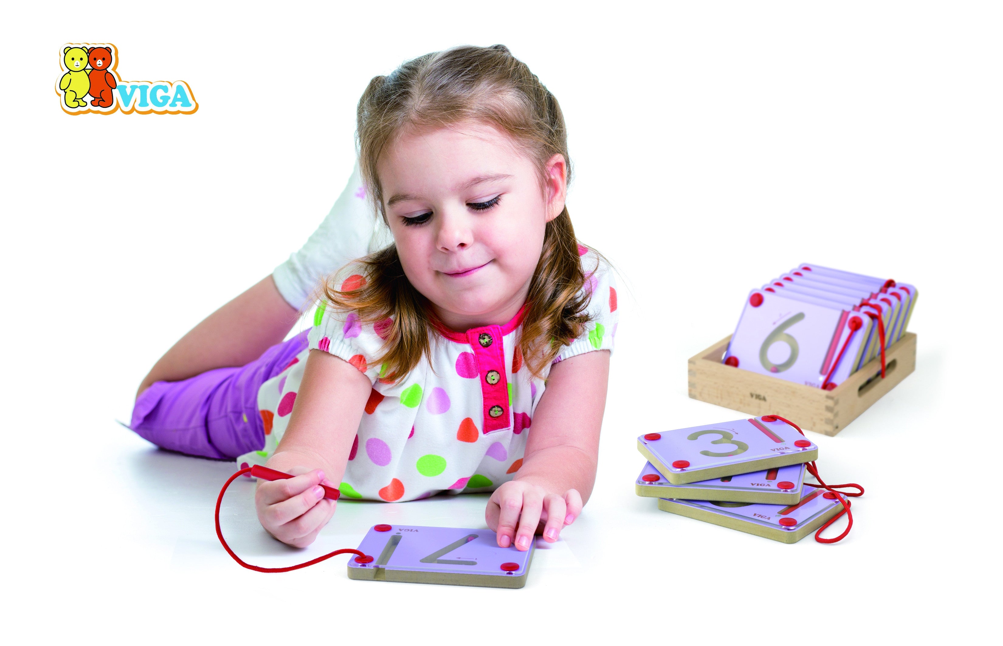 Magnetické tabule Viga Učíme se psát čísla Certifikát Fsc Montessori