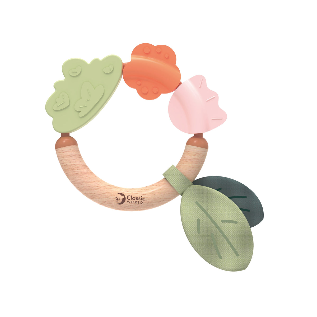 Classic World Wooden Sensor Teether Eco Babáknak 0m+