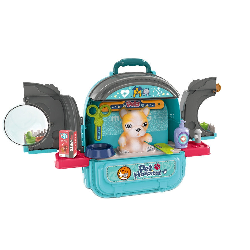 Woopie Malý veterinárny set 3v1 domček v psom batohu