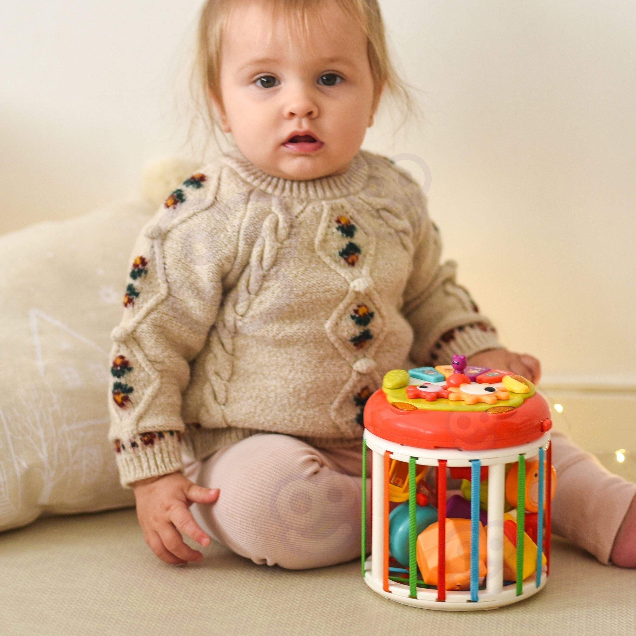 Woopie Baby Roller Sensory Cube Interactive Drum