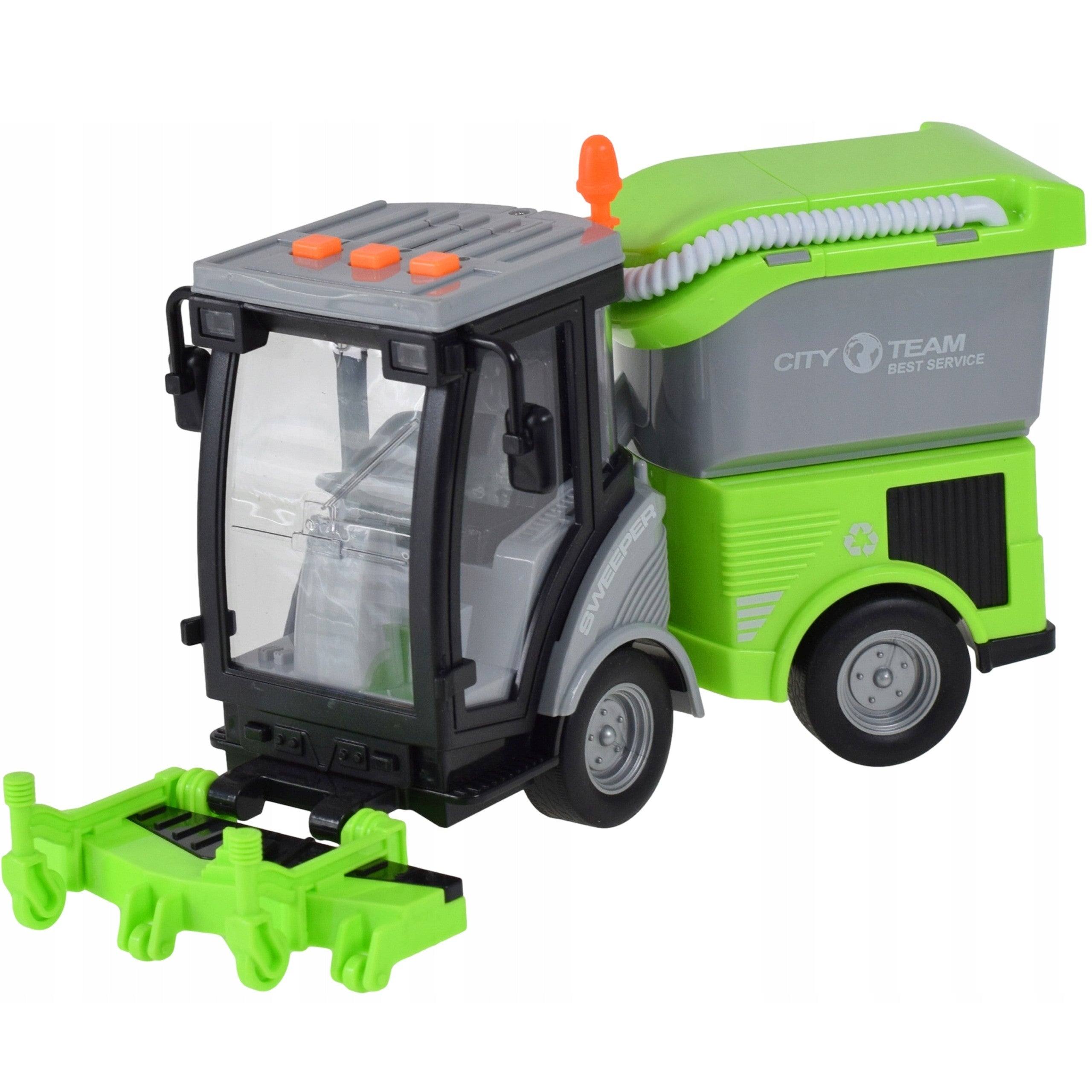 Woopie City Sweeper 1:16 Grüne Sound- und Lichteffekte