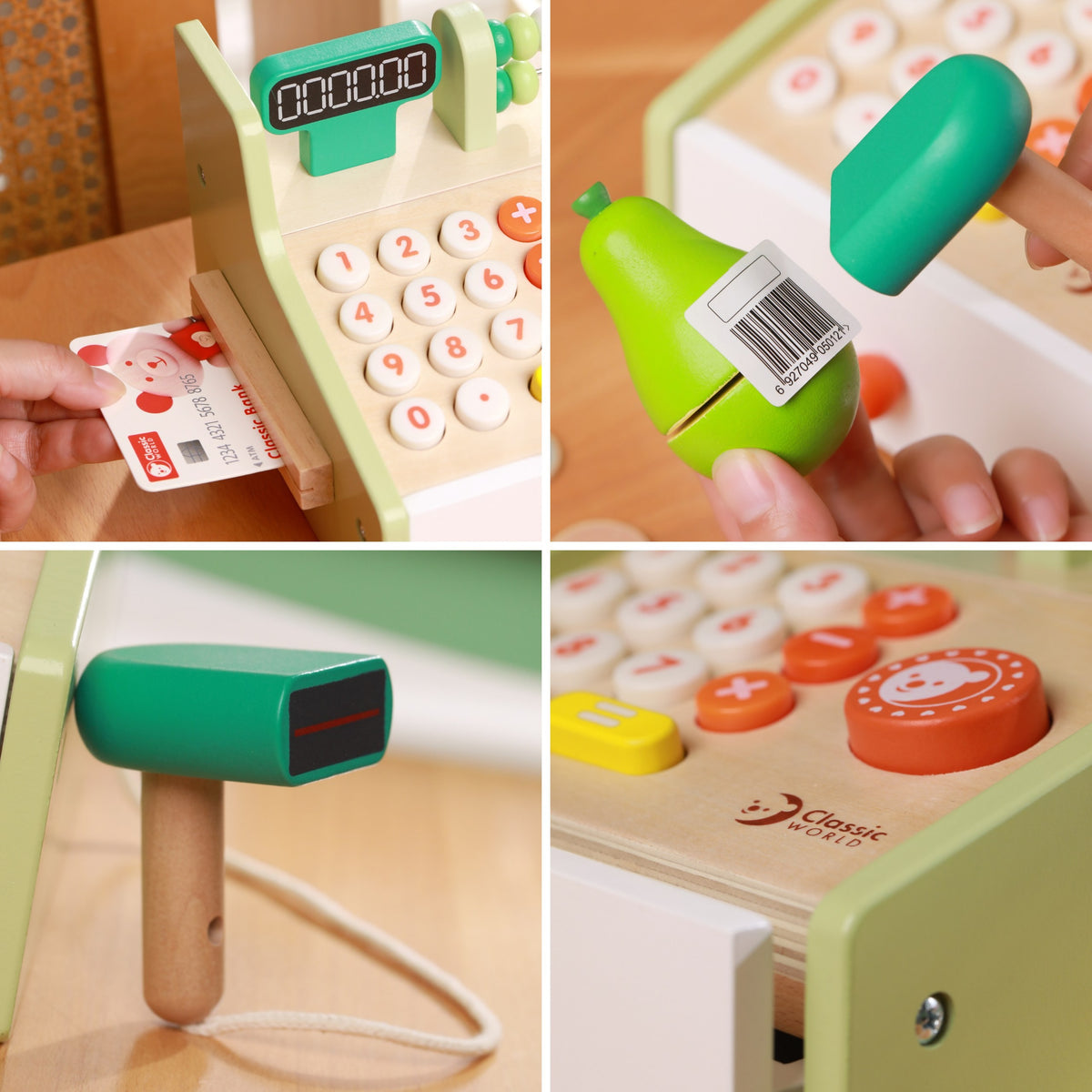 Classic World Registrierkasse aus Holz für Kinder