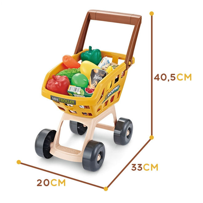 Woopie supermarktwinkel met trolleyweegschaal kassascanner + 48 accs.