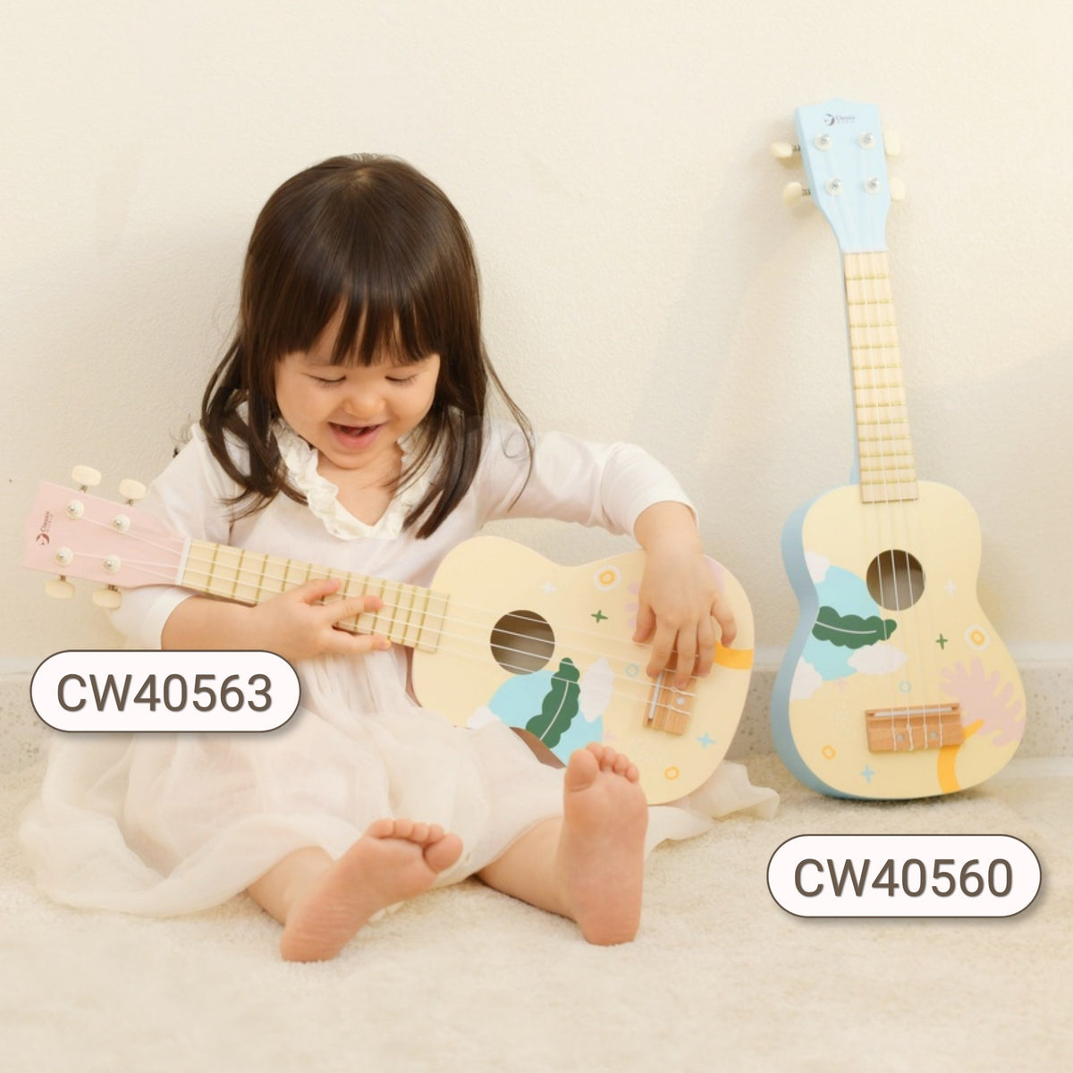 Ukulele din lemn Clasic World Pentru Copii Albastru
