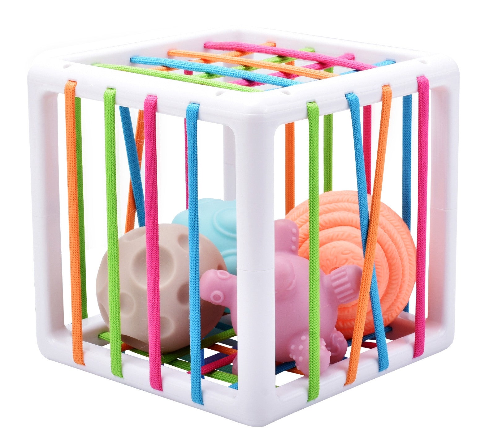 Woopie Baby Elastyczny sortownik kostek sensorycznych dla dzieci Crazy Shapes 5 szt.