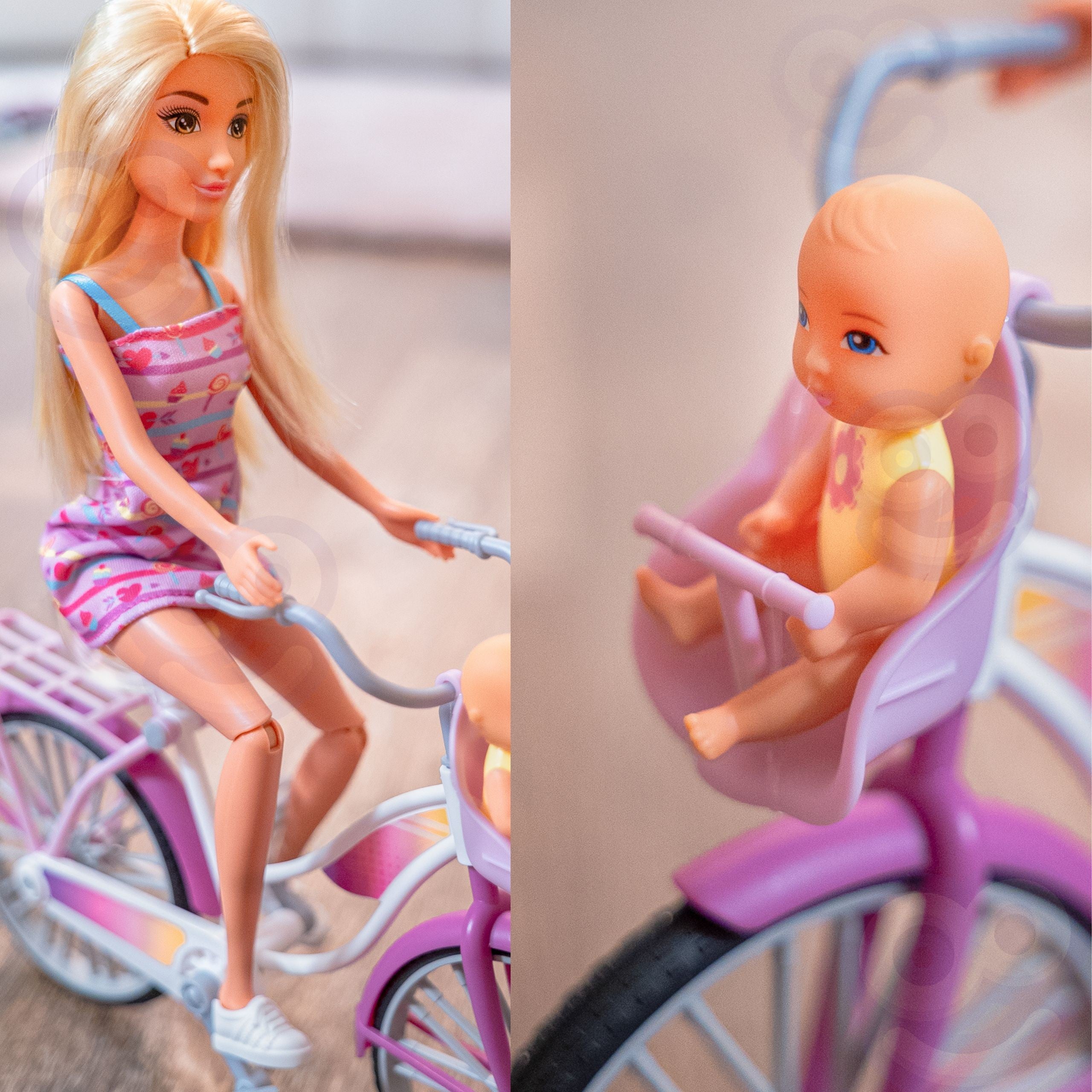 Woopie Royal Lily The Cyclist Baby Doll In A Bike Seat