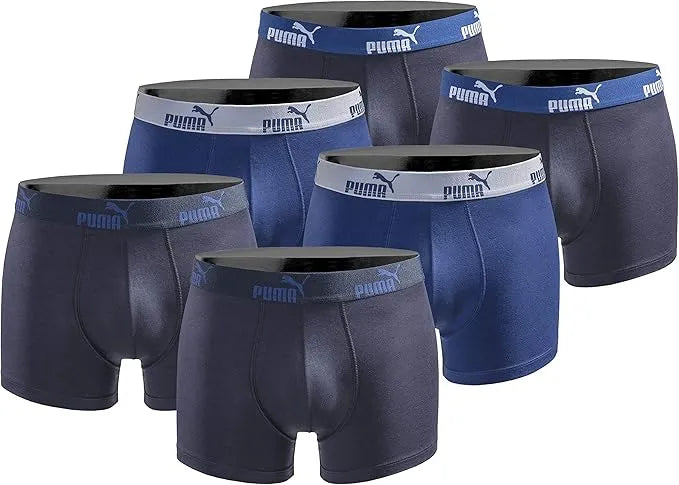 Dornálaithe púma mens boxershorts 6-pacáiste fíor gorm gorm m