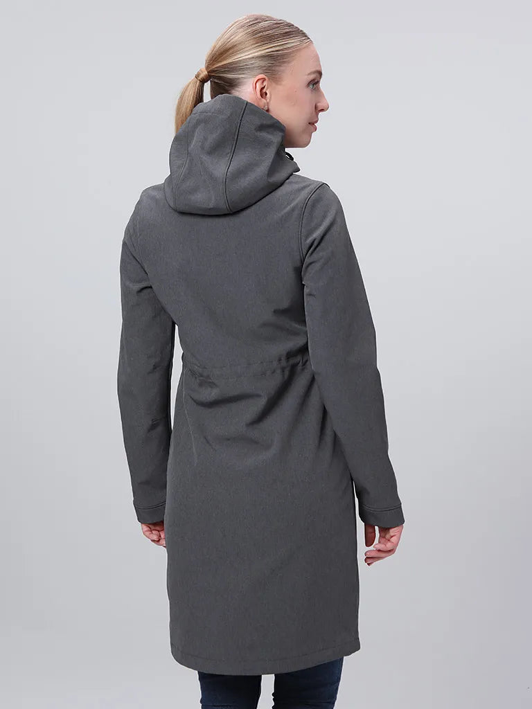 Damen Softshellmantel Loap Lunara Dunkelgrau