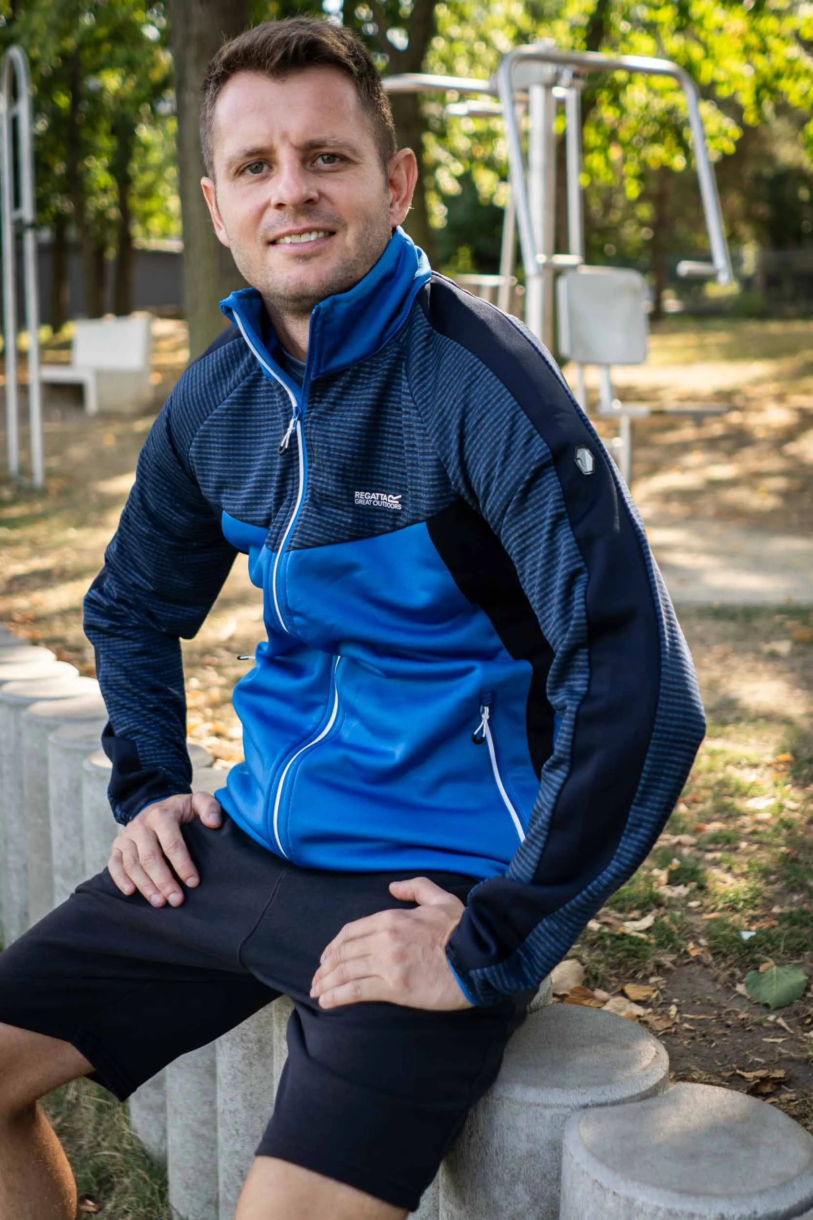 Hanorac pentru bărbați Regatta Men Yare Vi Extol Stretch Softshell Jacket Skydv Blue 2xl