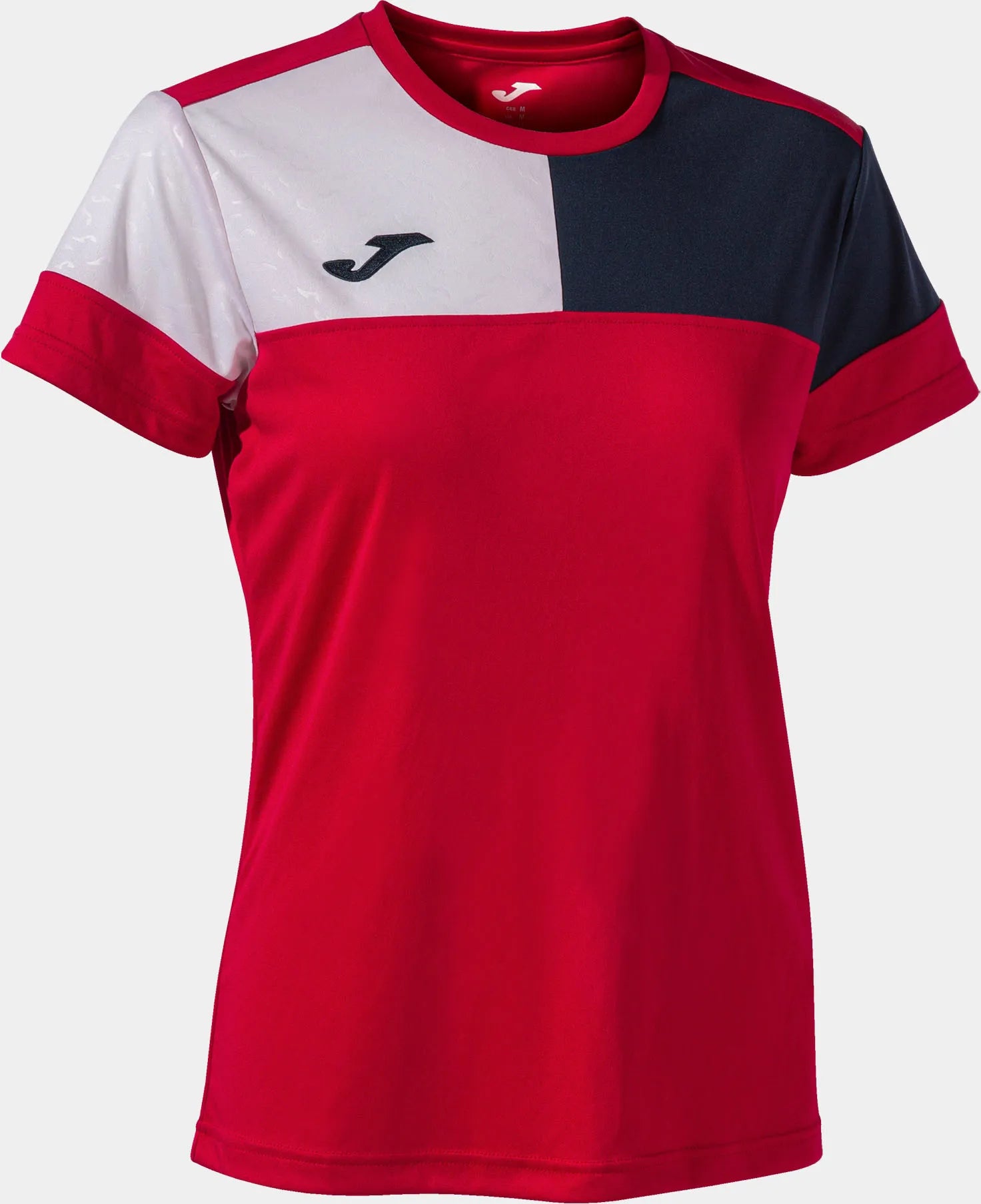 Camiseta feminina joma camiseta manga vermelho-marinho vermelho/azul xs