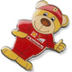 Ferrari Metal Teddy Magnet Red
