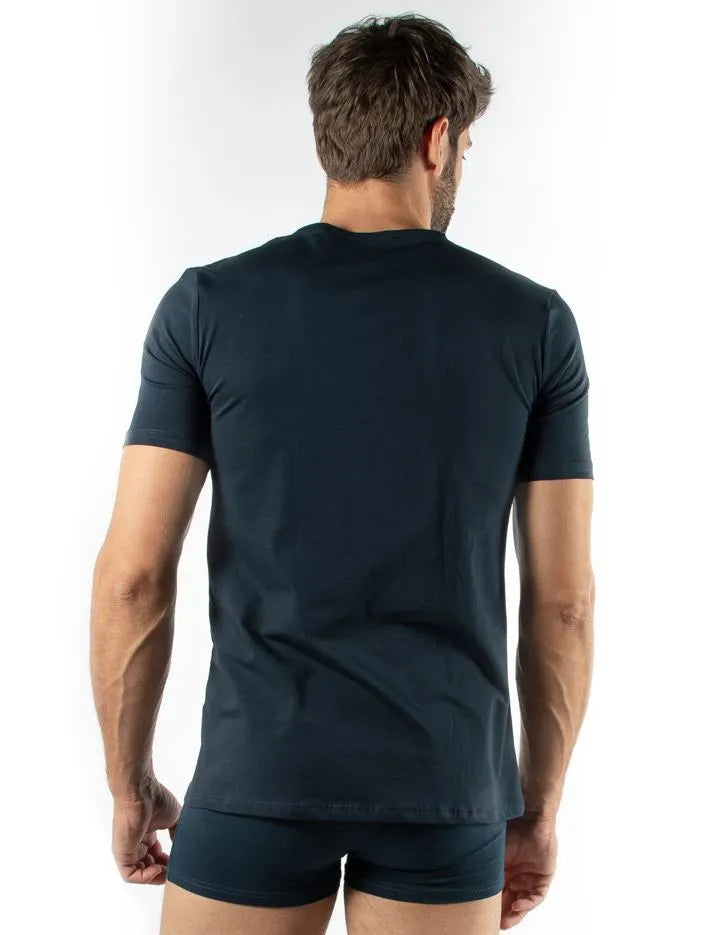 Camiseta masculina Fila Regular Fit azul marinho 2xl