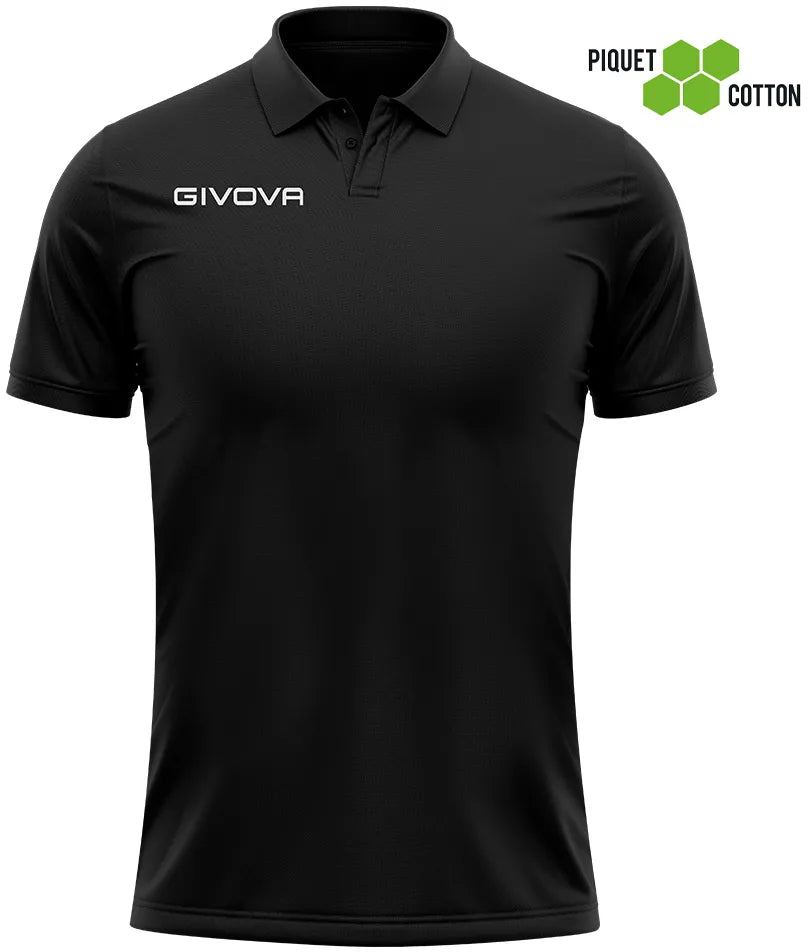 Поло тениска Givova Polo Cotone Piquet Summer Black