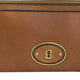 Дамски портфейл Fossil Wmns Leather Wallet Vri Zip Clutch Camel Brown
