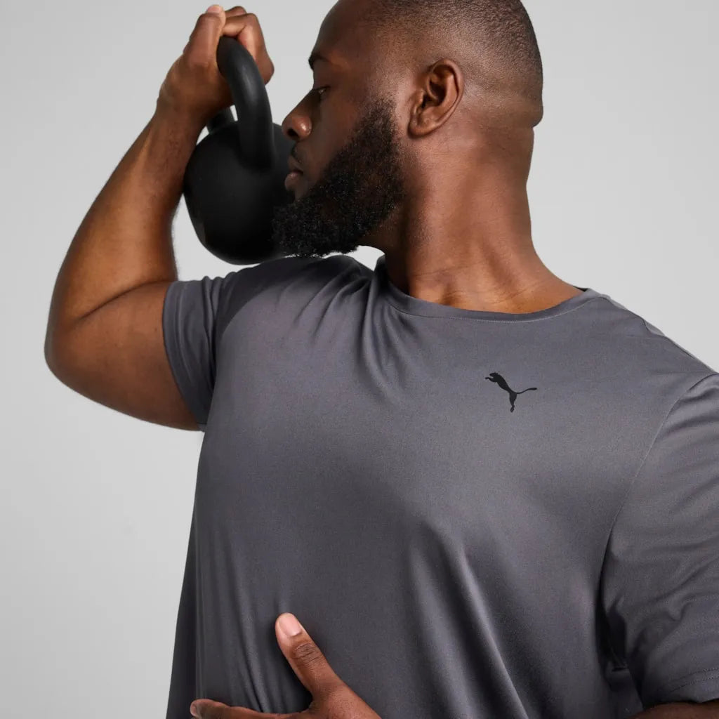Férfi Puma Ess Solid Cat Tee metálszürke