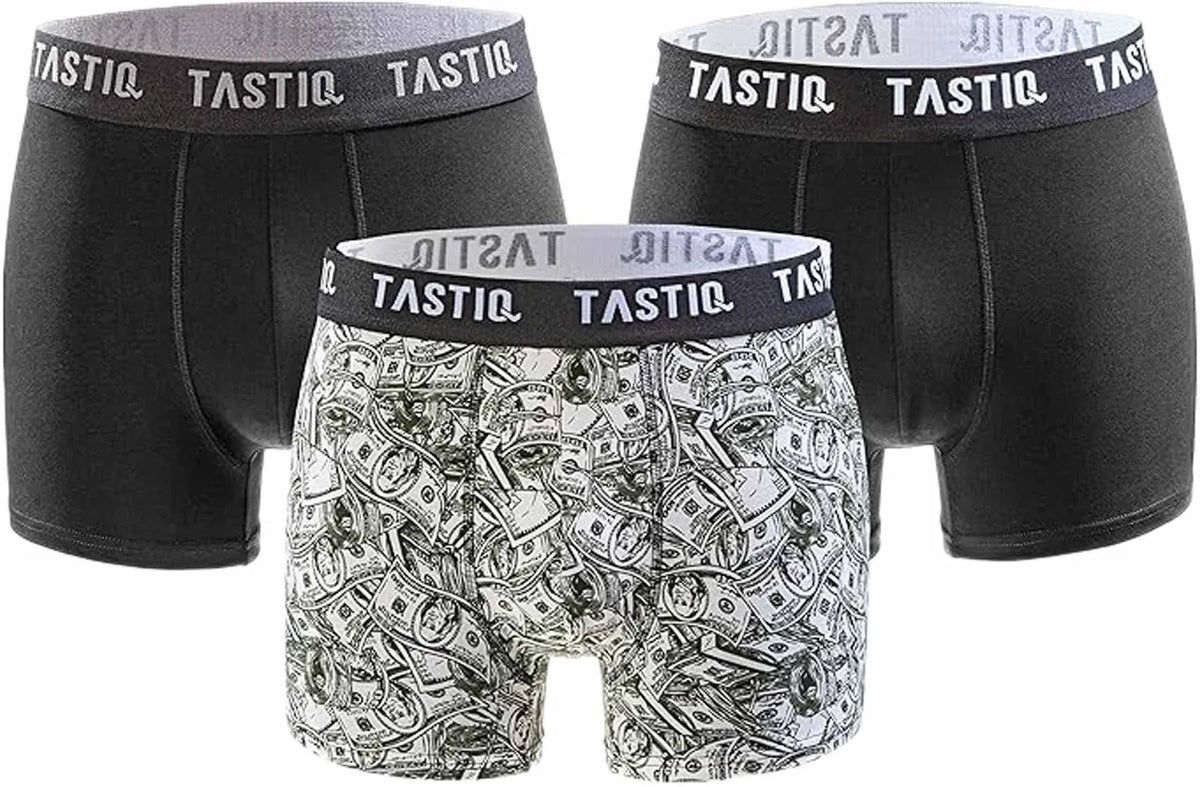Boxershorts Tastic Dollar 3er-Pack Geschenkbox Schwarz