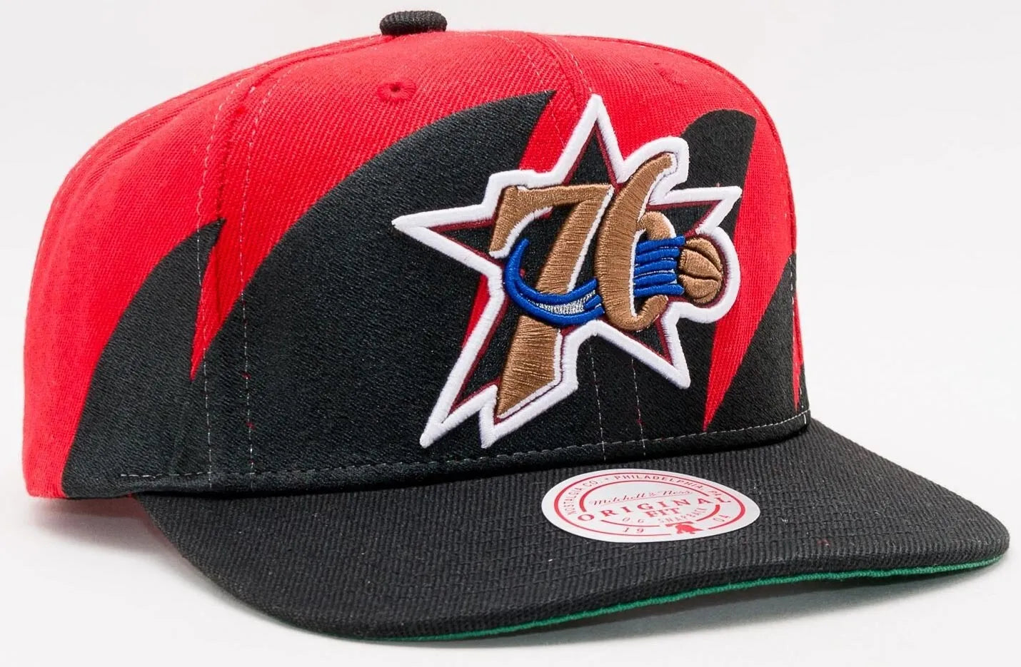 Czerwona czapka Mitchell & Ness NBA hwc Philadelphia
