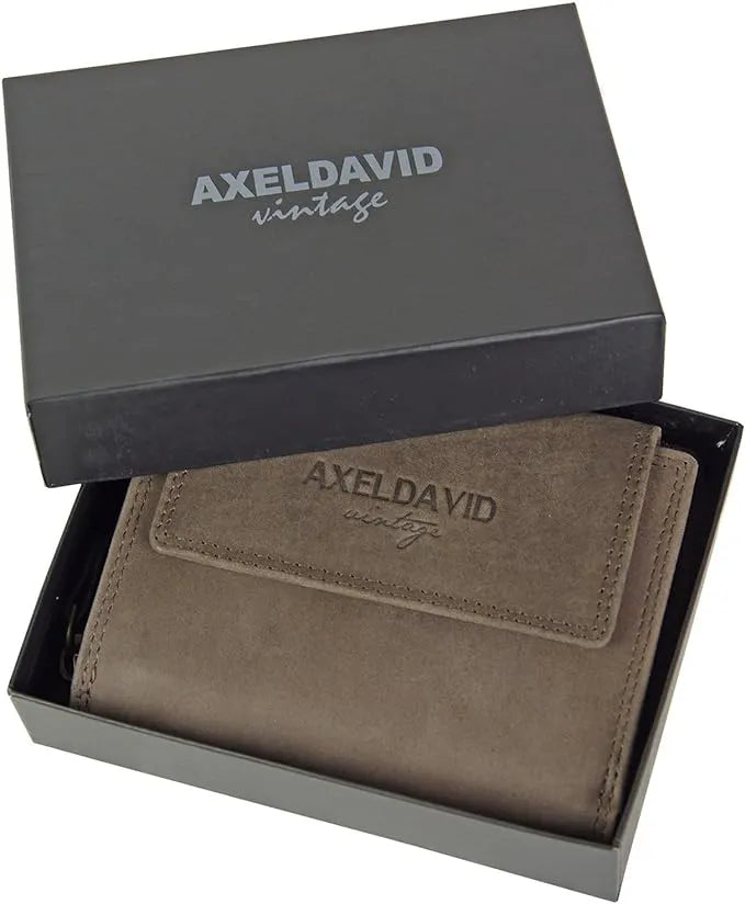 Axel David Portefeuille En Cuir Marron