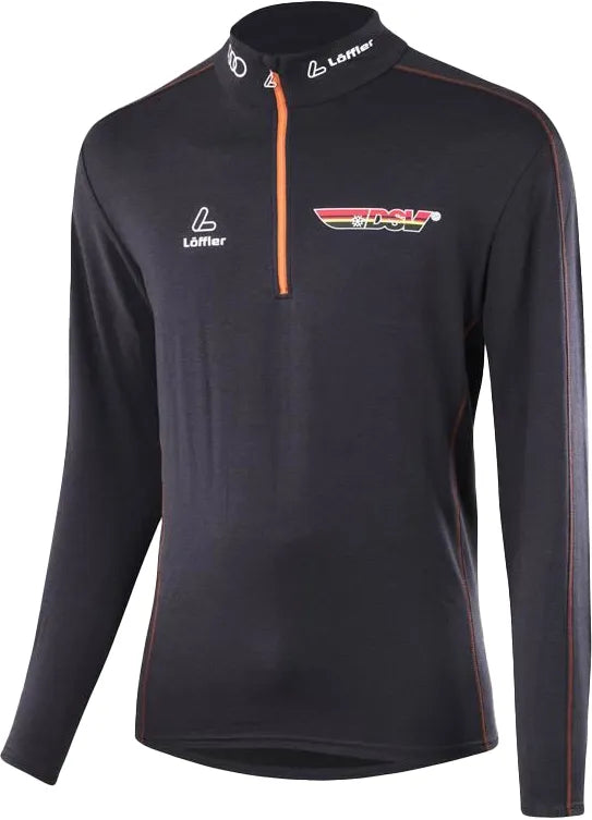 Maillot ciclista hombre Löffler Men Midlayer Transtex Dsv gris grafito