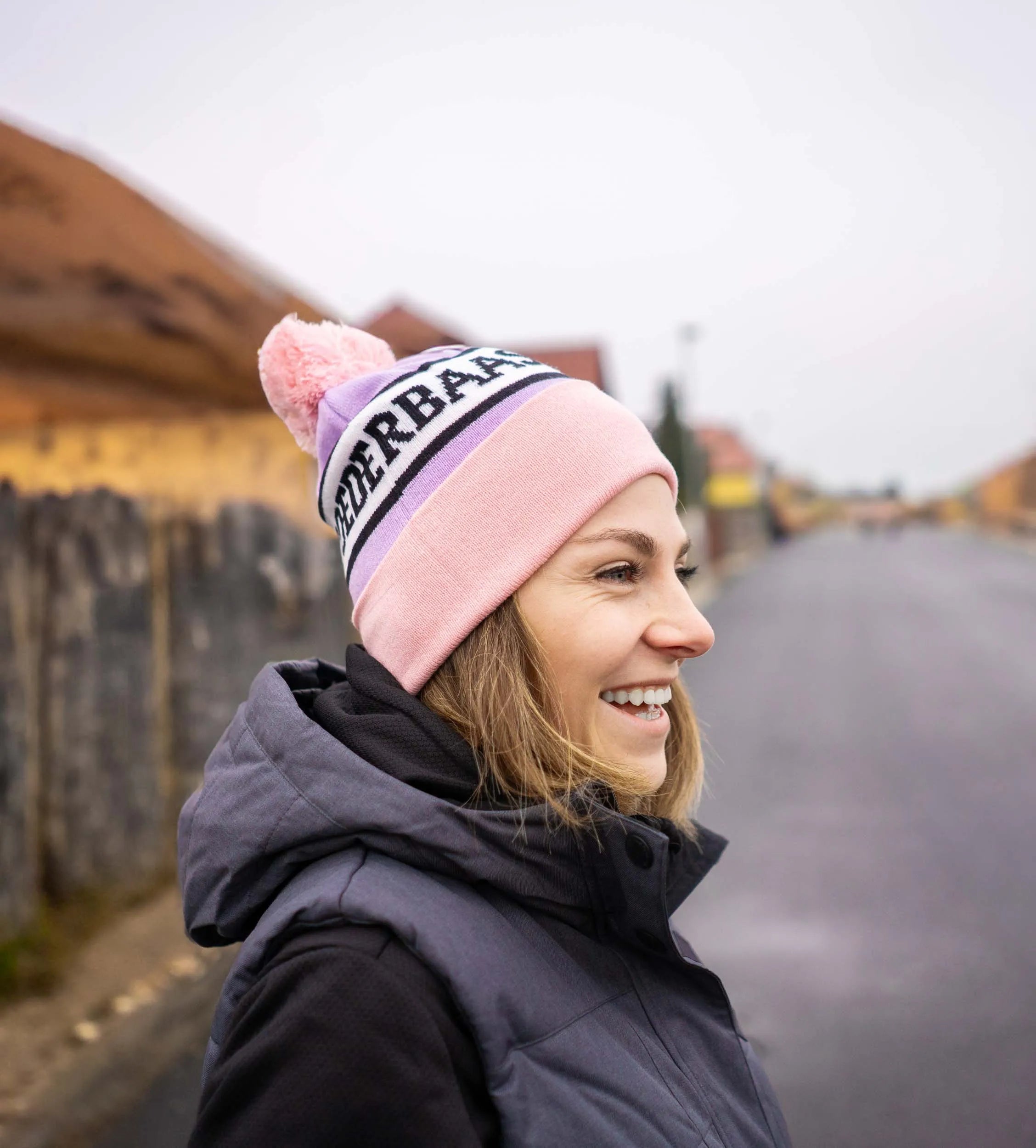Wintermuts poederbaas freeride unisex muts paars-roze