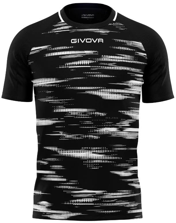 T-shirt sportiva Givova Pixel Nero-bianco Nero