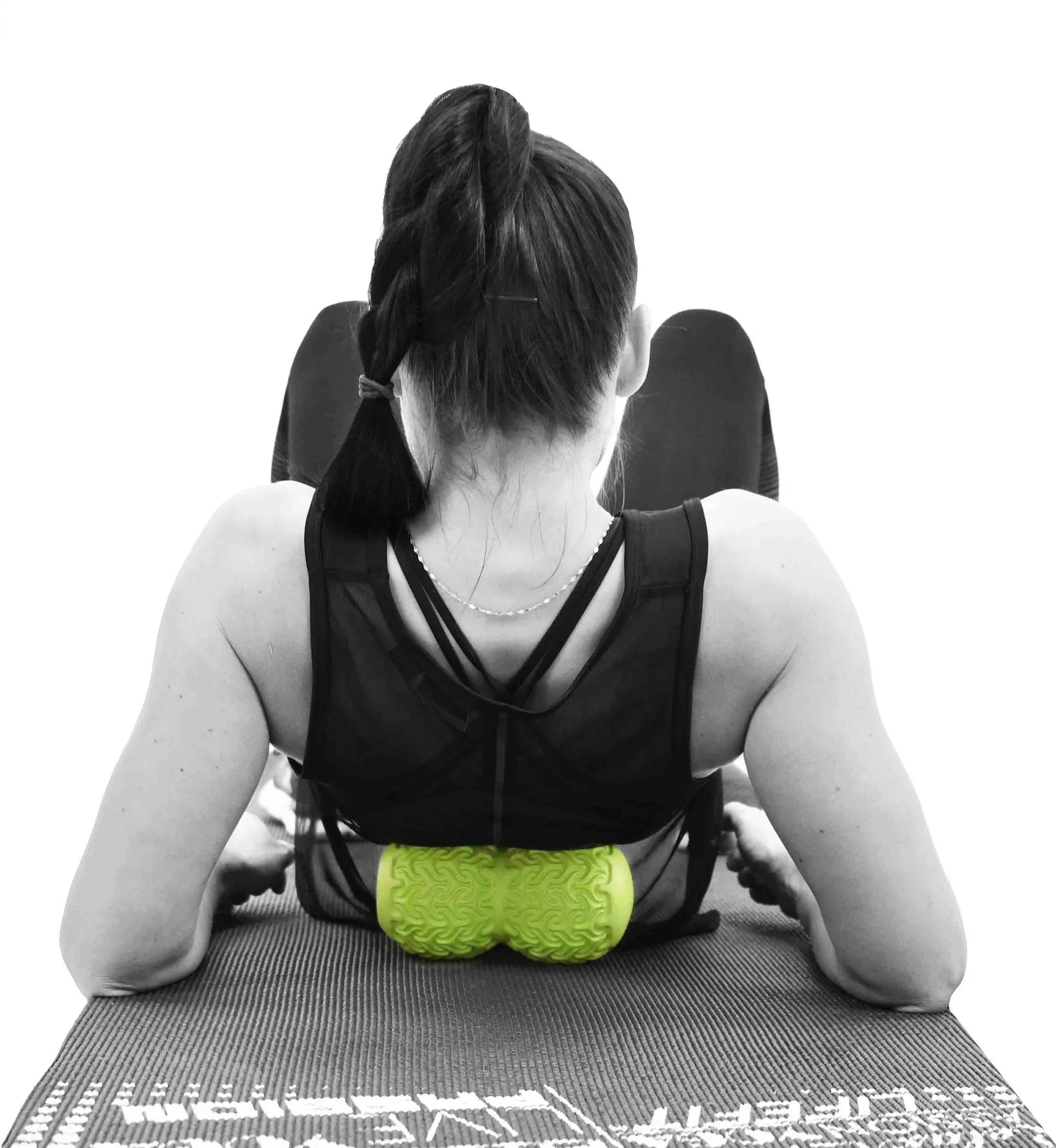 Piłka do masażu twinsoft lifefit 18x10cm zielona