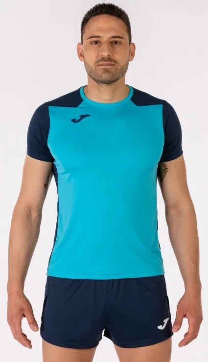 Camiseta masculina joma record ii fluor turquesa m